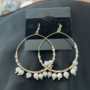 Beaded hoop earrings